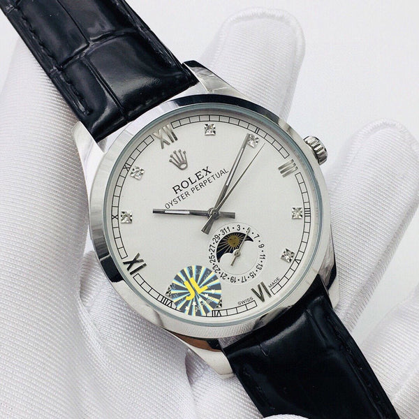 OYSTER PERPETUAL 41 FASI LUNA CASSA IN ACCIAIO QUADRANTE BIANCO 