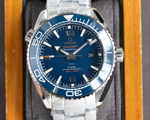 SEAMASTER PROFESSIONAL PLANET OCEAN 600M BLUE CERAMIC STEEL BRACELET