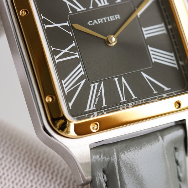 SANTOS DUMONT XL ORO ACCIAIO PELLE 