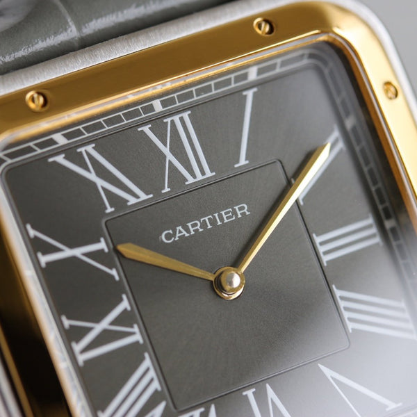SANTOS DUMONT XL ORO ACCIAIO PELLE 