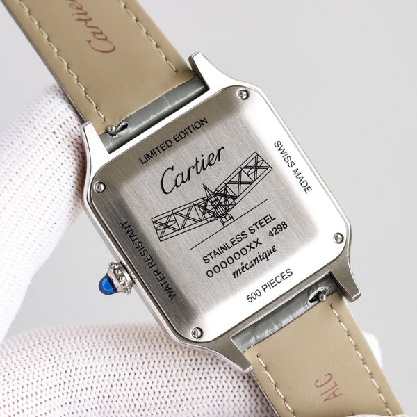 SANTOS DUMONT XL ORO ACCIAIO PELLE 