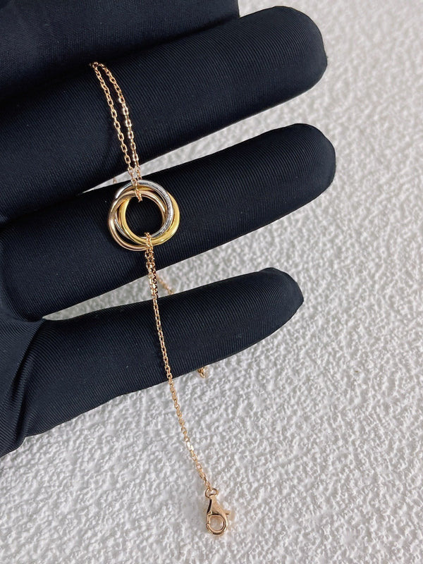 BRACCIALE TRINITI ORO ARGENTO ORO ROSA DIAMANTI 
