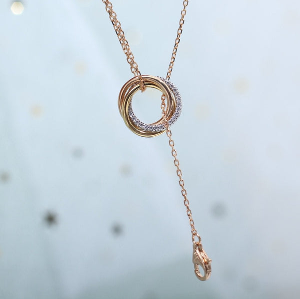 BRACCIALE TRINITI ORO ARGENTO ORO ROSA DIAMANTI 