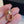 CRUSH EARRINGS QUILTED PINK GOLD