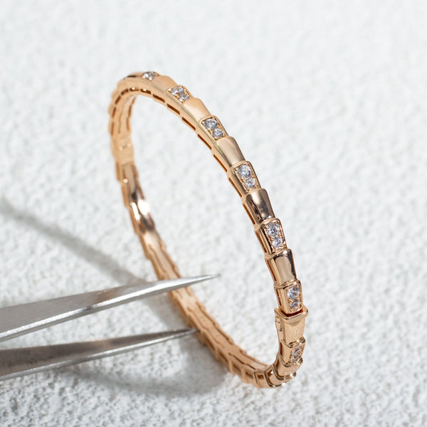 BRACCIALE SERPENTI SMALL ORO ROSA DIAMANTI