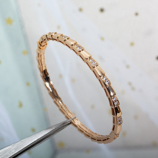 BRACCIALE SERPENTI SMALL ORO ROSA DIAMANTI