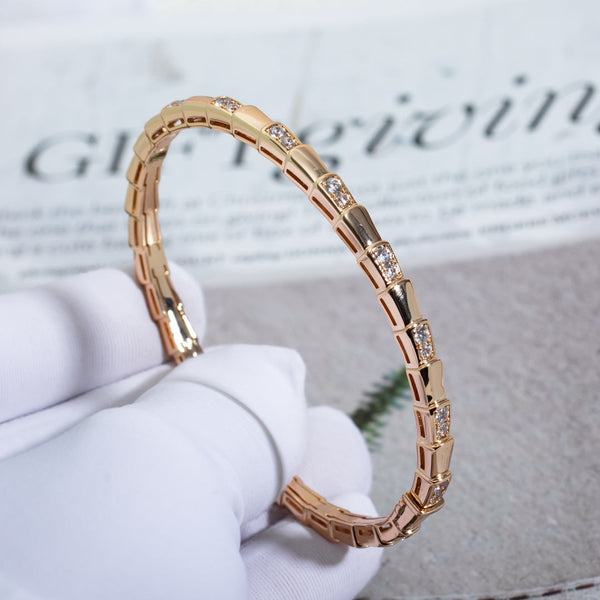 BRACCIALE SERPENTI SMALL ORO ROSA DIAMANTI