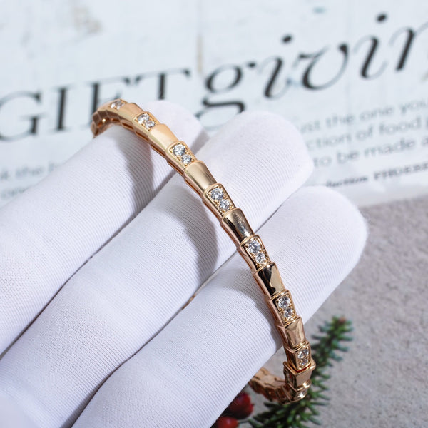 BRACCIALE SERPENTI SMALL ORO ROSA DIAMANTI