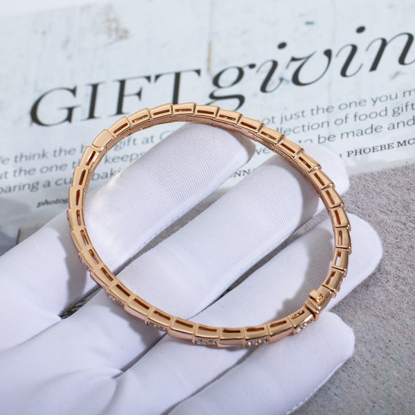 BRACCIALE SERPENTI SMALL ORO ROSA DIAMANTI