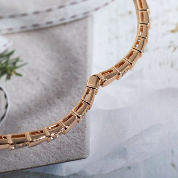 BRACCIALE SERPENTI SMALL ORO ROSA DIAMANTI