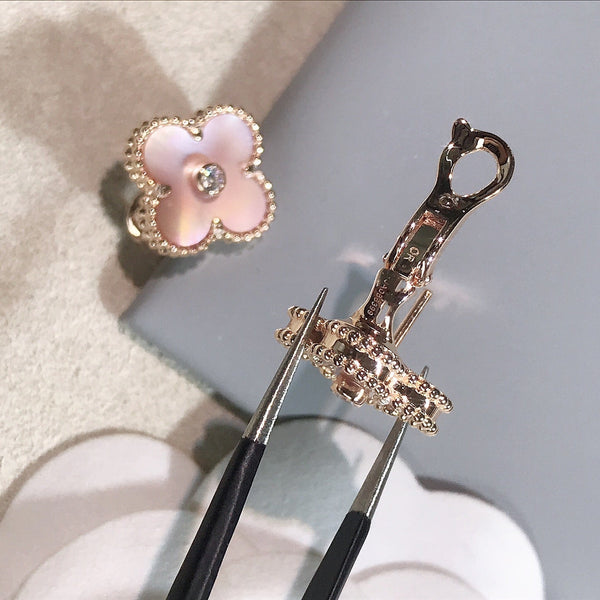 ORECCHINI CLOVER IN ORO ROSA