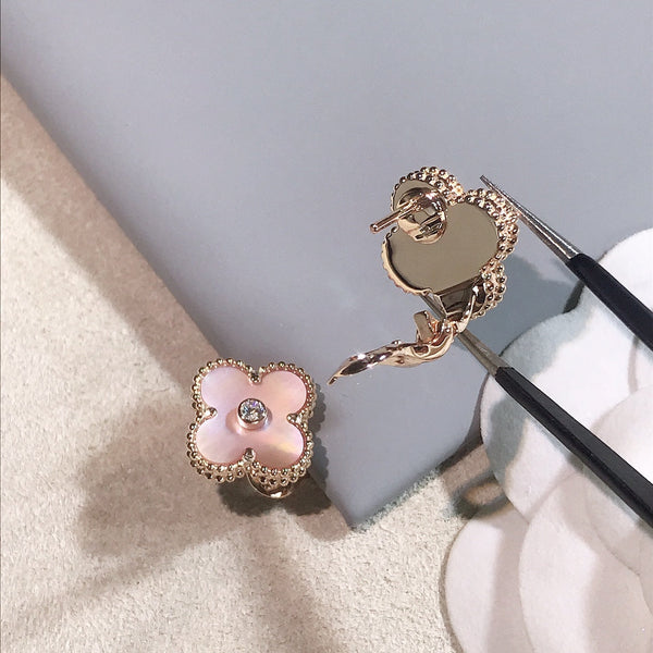 ORECCHINI CLOVER IN ORO ROSA
