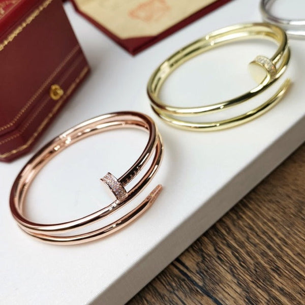BRACCIALE JUSTE DOPPIA FILA DI DIAMANTI DA 3,5 MM