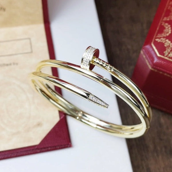 BRACCIALE JUSTE DOPPIA FILA DI DIAMANTI DA 3,5 MM