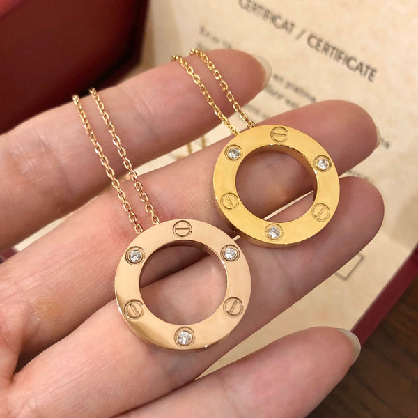 COLLANA LOVE 16MM 3 DIAMANTI