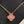 COLLANA IN ORO ROSA CON 1 DIAMANTE E RODONITE CLOVER