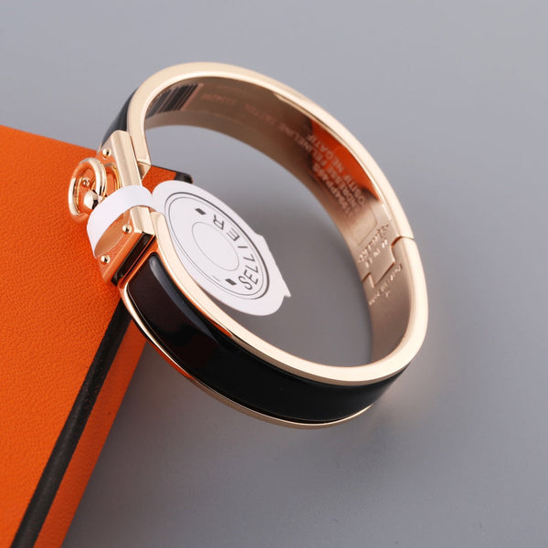 BRACCIALE CON CHIUSURA AD ANELLO H 12MM NERO