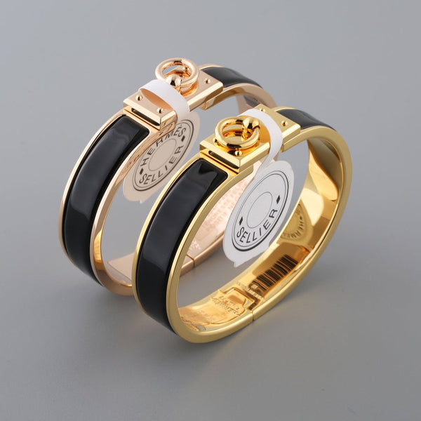 BRACCIALE CON CHIUSURA AD ANELLO H 12MM NERO