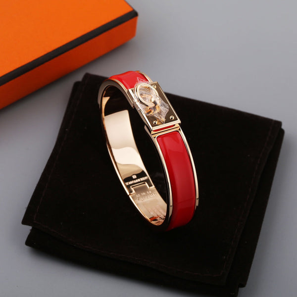 BRACCIALE CON CHIUSURA AD ANELLO H 12MM ROSSO