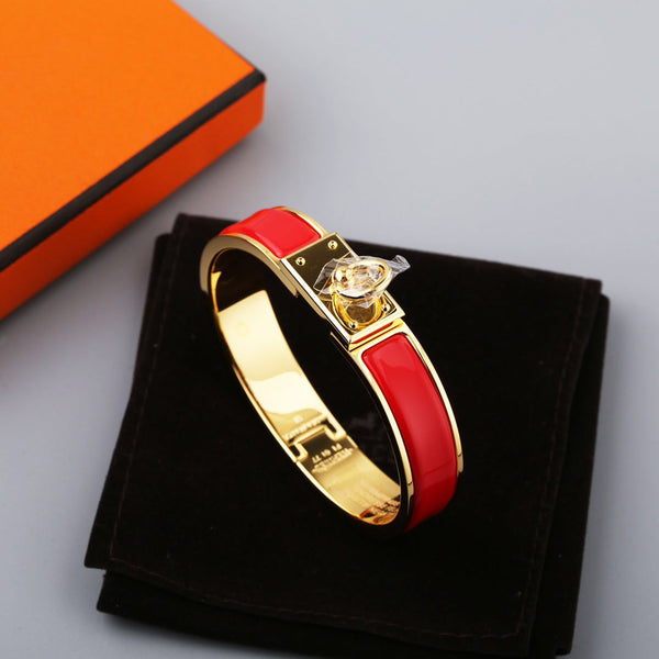 BRACCIALE CON CHIUSURA AD ANELLO H 12MM ROSSO
