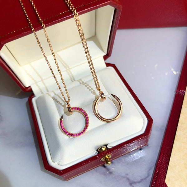 COLLANA JUSTE ORO DIAMANTI ROSSI