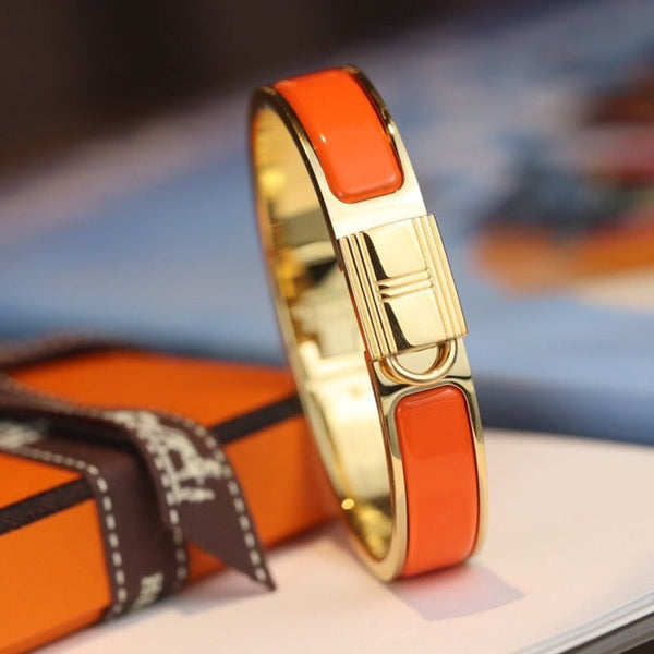 BRACCIALE H LOCK IN ORO ARANCIONE 12MM