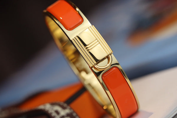 BRACCIALE H LOCK IN ORO ARANCIONE 12MM
