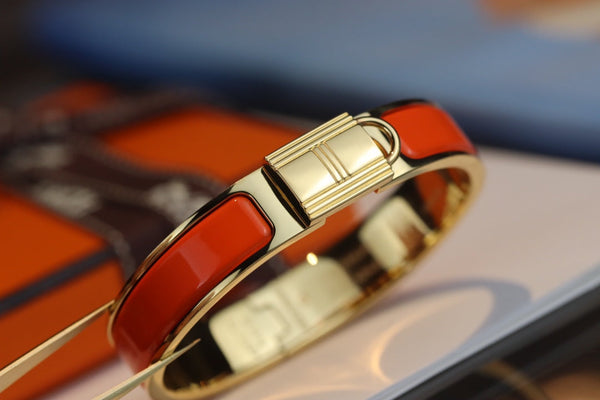 BRACCIALE H LOCK IN ORO ARANCIONE 12MM