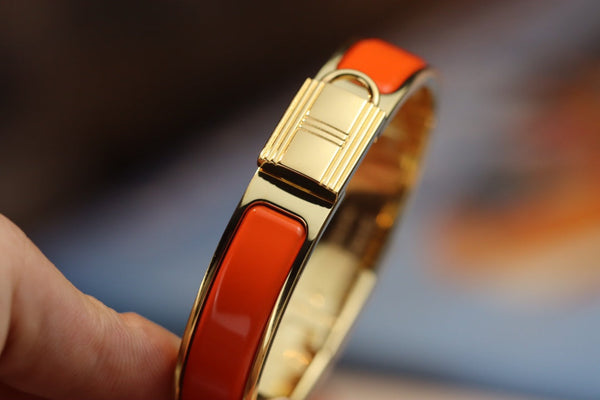 BRACCIALE H LOCK IN ORO ARANCIONE 12MM