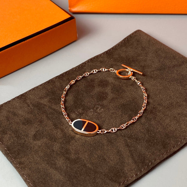 BRACCIALE IN CERAMICA NERA A CATENA