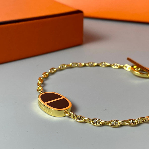 BRACCIALE IN CERAMICA NERA A CATENA