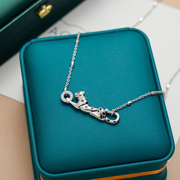 COLLANA IN ARGENTO CON PEDANTE PANTERA