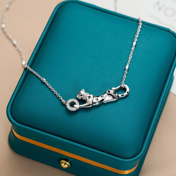 COLLANA IN ARGENTO CON PEDANTE PANTERA