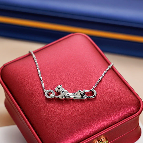 COLLANA IN ARGENTO CON PEDANTE PANTERA