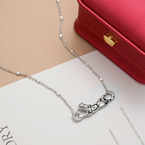 COLLANA IN ARGENTO CON PEDANTE PANTERA