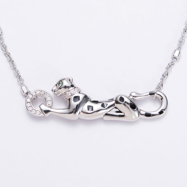 COLLANA IN ARGENTO CON PEDANTE PANTERA
