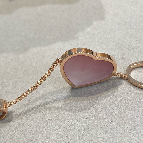 BRACCIALE HAPPY HEART ROSA MOP IN ORO ROSA
