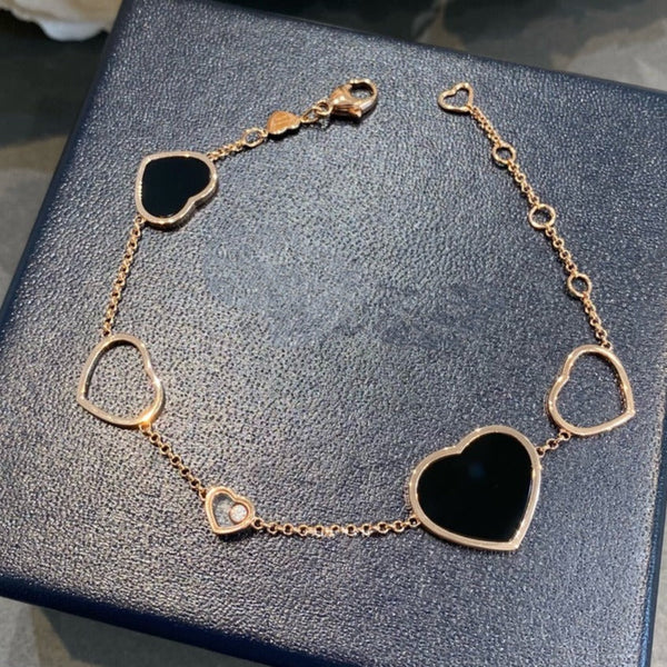 BRACCIALE HAPPY HEART ONICE ORO ROSA
