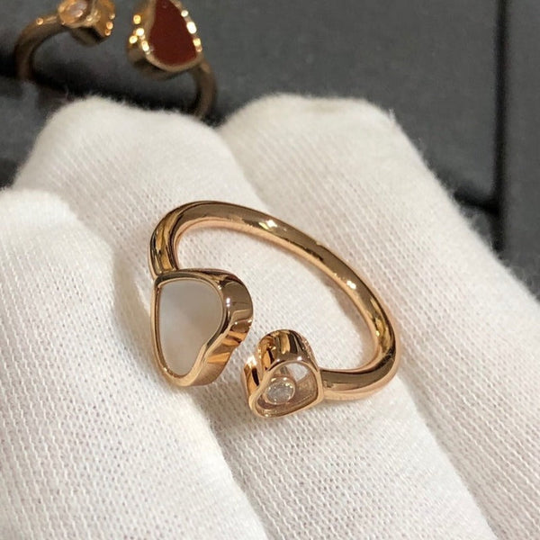 ANELLO HAPPY HEART IN ORO ROSA