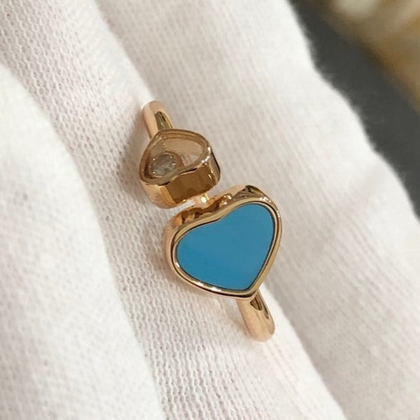 ANELLO HAPPY HEART IN ORO ROSA