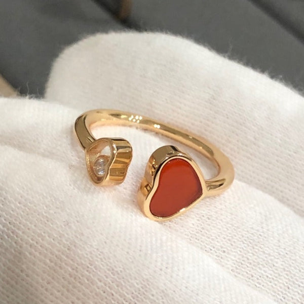 ANELLO HAPPY HEART IN ORO ROSA