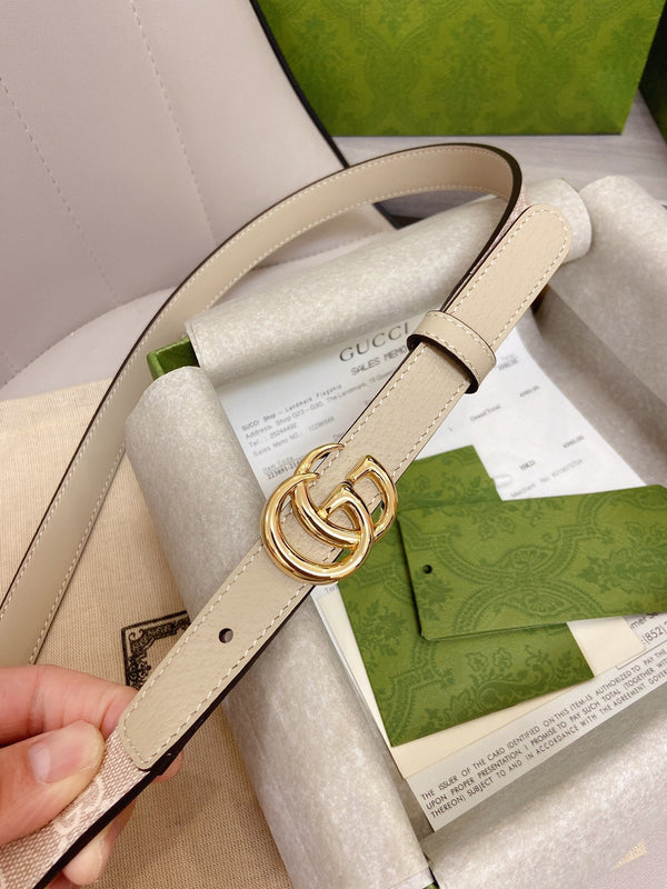 GG BELT DOUBLE G BUCKLE 20MM PINK CANVAS