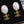DOUBLE C GOLD WHITE DROP EARRINGS