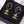 DOUBLE C GOLD BLACK DROP EARRINGS