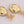 DOUBLE C GOLD BLACK DROP EARRINGS