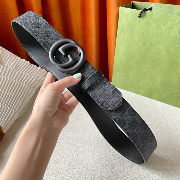 DOUBLE G BLACK BUCKLE 40MM BLUE CANVAS