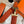H CONTANCE BELT 32MM GOLD BUCKLE BLACK ORANGE LEATHER