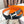 H AGORA BELT 32MM BLACK ORANGE LEATHER