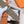 H TONIGHT BELT 38MM ORANGE GREEN GREY LEATHER