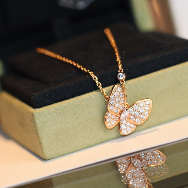 COLLANA FARFALLA CON DIAMANTI